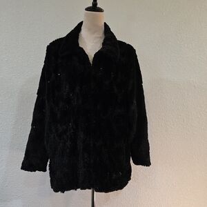 Betsey Johnson Black Teddy Jacket